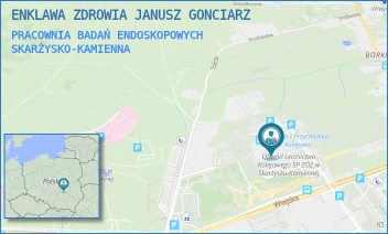 PRACOWNIA BADAŃ ENDOSKOPOWYCH - ENKLAWA ZDROWIA JANUSZ GONCIARZ - SOKOLA 50A,  SKARŻYSKO-KAMIENNA