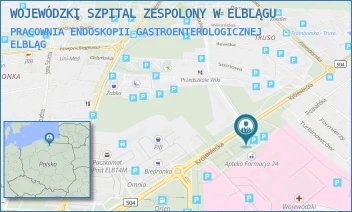 PRACOWNIA ENDOSKOPII GASTROENTEROLOGICZNEJ - WOJEWÓDZKI SZPITAL ZESPOLONY W ELBLĄGU - KRÓLEWIECKA 146,  ELBLĄG