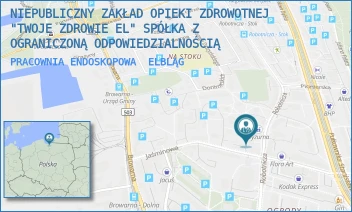 PRACOWNIA ENDOSKOPOWA - NIEPUBLICZNY ZAKŁAD OPIEKI ZDROWOTNEJ "TWOJE ZDROWIE EL" SPÓŁKA Z OGRANICZONĄ ODPOWIEDZIALNOŚCIĄ - ROBOTNICZA 79,  ELBLĄG