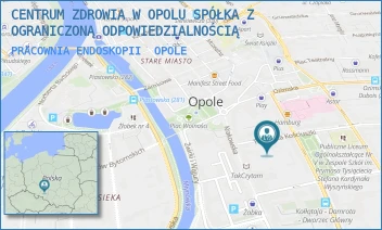 PRACOWNIA ENDOSKOPII - CENTRUM ZDROWIA W OPOLU SPÓŁKA Z OGRANICZONĄ ODPOWIEDZIALNOŚCIĄ - UL. TADEUSZA KOŚCIUSZKI 2,  OPOLE