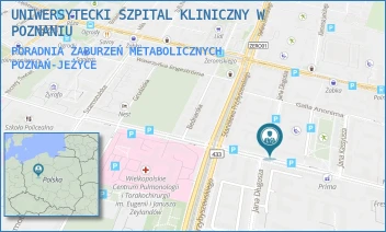 PORADNIA ZABURZEŃ METABOLICZNYCH - UNIWERSYTECKI SZPITAL KLINICZNY W POZNANIU - AUGUSTYNA SZAMARZEWSKIEGO 84,  POZNAŃ-JEŻYCE