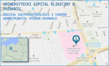ODDZIAŁ GASTROENTEROLOGII I CHORÓB WEWNĘTRZNYCH - UNIWERSYTECKI SZPITAL KLINICZNY W POZNANIU - PRZYBYSZEWSKIEGO 49,  POZNAŃ-GRUNWALD