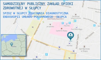 SPZOZ W SŁUPCY PRACOWNIA DIAGNOSTYCZNA ENDOSKOPII UKŁADU POKARMOWEGO - SAMODZIELNY PUBLICZNY ZAKŁAD OPIEKI ZDROWOTNEJ W SŁUPCY - TRAUGUTTA 7,  SŁUPCA
