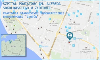 PRACOWNIA DIAGNOSTYKI SONOGRAFICZNEJ I ENDOSKOPOWEJ - SZPITAL POWIATOWY IM. ALFREDA SOKOŁOWSKIEGO W ZŁOTOWIE - SZPITALNA 28,  ZŁOTÓW