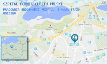 PRACOWNIA ENDOSKOPII PRZY UL. 3 MAJA 37/39 - SZPITAL POMNIK CHRZTU POLSKI - 3 MAJA 37/39,  GNIEZNO