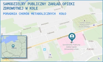 PORADNIA CHORÓB METABOLICZNYCH - SAMODZIELNY PUBLICZNY ZAKŁAD OPIEKI ZDROWOTNEJ W KOLE - PONIATOWSKIEGO 25,  KOŁO