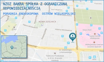 PORADNIA ENDOSKOPOWA - NZOZ BAKRA SPÓŁKA Z OGRANICZONĄ ODPOWIEDZIALNOŚCIĄ - BOLESŁAWA LIMANOWSKIEGO 25,  OSTRÓW WIELKOPOLSKI