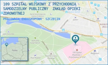 PRACOWNIA ENDOSKOPOWA - 109 SZPITAL WOJSKOWY Z PRZYCHODNIĄ SAMODZIELNY PUBLICZNY  ZAKŁAD OPIEKI ZDROWOTNEJ - PIOTRA SKARGI 9-11,  SZCZECIN