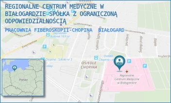PRACOWNIA FIBEROSKOPII-CHOPINA - REGIONALNE CENTRUM MEDYCZNE W BIAŁOGARDZIE SPÓŁKA Z OGRANICZONĄ ODPOWIEDZIALNOŚCIĄ - CHOPINA 29,  BIAŁOGARD