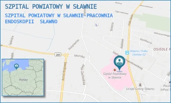 SZPITAL POWIATOWY W SŁAWNIE-PRACOWNIA ENDOSKOPII - SZPITAL POWIATOWY W SŁAWNIE - I GO PUŁKU UŁANÓW 9,  SŁAWNO