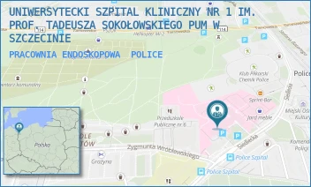 PRACOWNIA ENDOSKOPOWA - UNIWERSYTECKI SZPITAL KLINICZNY NR 1 IM. PROF. TADEUSZA SOKOŁOWSKIEGO PUM W SZCZECINIE - SIEDLECKA 2,  POLICE
