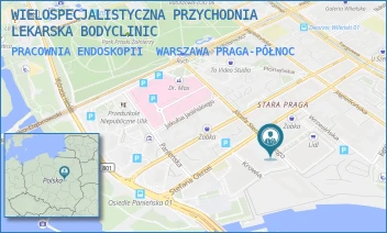 PRACOWNIA ENDOSKOPII - WIELOSPECJALISTYCZNA PRZYCHODNIA LEKARSKA BODYCLINIC - JÓZEFA SIERAKOWSKIEGO 4/U3,  WARSZAWA PRAGA-PÓŁNOC