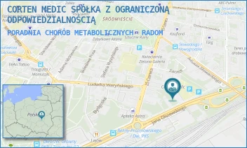 PORADNIA CHORÓB METABOLICZNYCH - CORTEN MEDIC SPÓŁKA Z OGRANICZONĄ ODPOWIEDZIALNOŚCIĄ - BELINY PRAZMOWSKIEGO 33 A,  RADOM